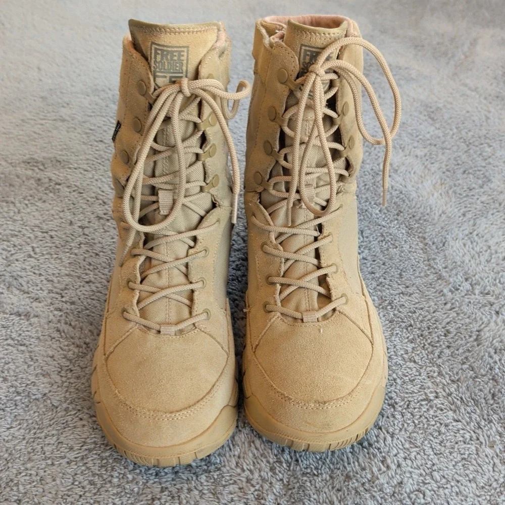 Free Soldier Tactical Mens Tan Work Boots ACC0014 Curdura Fabric 8